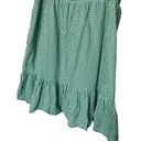 Draper James  RSVP Dress Womens XL Gingham Surplice Bubble Sleeve Peplum Green Photo 10