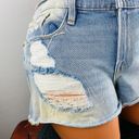 Frame  Le Cutoff Distressed Light Wash Sandblasted Jean Shorts Women's 25 TAFFS Photo 2