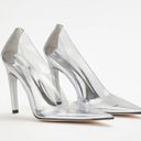 Good American GOOD‎ AMERICAN Cinderella Pumps Glass Clear Size 8 1/2 New Photo 3