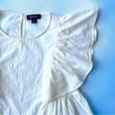 Wildfox  Ruffle Flutter Sleeves Cotton Top in Vanilla Photo 1