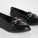 Boohoo  SINGLE BAR LOAFERS Size 5 Black Gold Photo 0