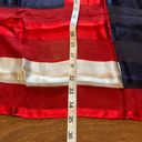 Oscar de la Renta  Vintage Scarf Geometric Square Red Blue Patriotic Designer NWT Photo 7