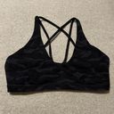 Lululemon Full Freedom Bra Size 6 A/B Cup Sequoia Camo Print Deep Coal Black Photo 0