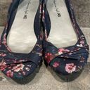 American Eagle  Women's Shoes Floral Flats Ladies Shoe Blue/Pink Size 8 Photo 5