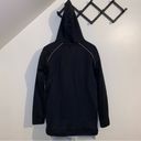 Good American  Performance 1/2 Zip Black Hoodie Tunic Small Photo 14