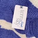 Terra & Sky  Striped Henley tunic knit sweater blue striped new with tags size 1X Photo 4