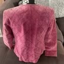 Chico's CHICO’S Pink Leather Suede Jacket Size 1 Chico’s (Medium) Photo 3