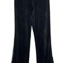 Boston Proper  Velour Sweat Pants S Black Mid Rise Flared Elastic Waist Photo 0