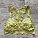 Aerie Crochet Lace Lime Green Yellow Longline Racerback Festival Bralette M Photo 4