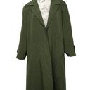 Gallery  Size 12 Olive Green Long Trench with Removable Lining Jacket Photo 0