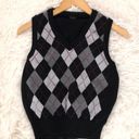 Brandy Melville Black Argyle Peyton Sweater Vest Photo 0