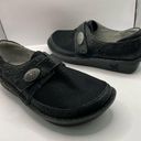 Alegria  BRENNA  Black Floral Embossed Clogs BRE-163  size 38 US 7.5 Photo 0