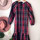 Draper James  RSVP Long Sleeve Tiered Bow Back Dress plaid tartan holiday SIZE XL Photo 7