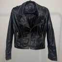 Aakaa Faux Black Leather Jacket Photo 0