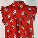 Sweet Rain  Floral Sleeveless Blouse (Red) - 1X Photo 6