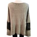 Vintage Havana WOMEN’S  gray stripe elbow patch sweater Photo 3