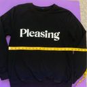 Black‎ Graphic Long Sleeve Sweatshirt with Graphic Print Pleasing Black Size M Photo 1