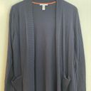 Isaac Mizrahi  Live Navy Open Front Cardigan Sweater, Size Medium Photo 1