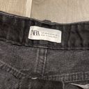 ZARA Black High Waisted Jean Shorts Size 8 Photo 1