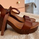 Big Buddha  Brown Leather Chunky Heels 8 Photo 0