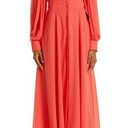 Kimberly  Goldson Lesli Clip Dot Long Sleeve Maxi Dress Women's Small Coral NWT Photo 0