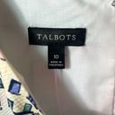 Talbots City Print Scenic Village Shift Dress Lined Light Blue Cotton sz 10 Photo 5