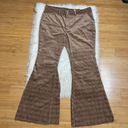 KanCan USA Kancan Corduroy Pants Womens 34x32 Brown Textured Flare Wide Leg High Rise NEW Photo 1