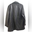 Bernardo B  Connection Black long Leather Jacket removable liner Sz medium Photo 1