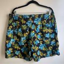 Jones New York Vintage Y2K   Sport Cotton Linen High Waist Floral Shorts Plus 14W Photo 4