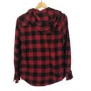 Aritzia TNA Red & Black Buffalo Plaid Long Sleeve Flannel S Photo 2