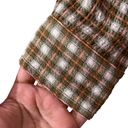 Pilcro  relaxed tattersall plaid button up down shirt women's small boyfriend fit Photo 4