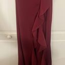 La Femme Burgundy Prom Dress Photo 2