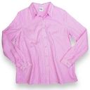 Princess Polly  Pink Striped Long Sleeve Button Down Shirt Women’s size 4 Photo 2