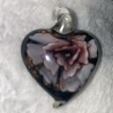 Glass Blown heart shaped pendant Photo 2