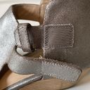 Eileen Fisher  silver/bronze open toe wedge shoes sz 10 Photo 8
