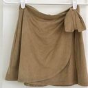 Full Tilt Faux Khaki Suede Wrap Skirt Photo 0