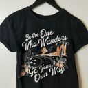 Vibe N Be The One Who Wanders T Shirt Desert Cactus Statement Graphic Tee Small Photo 9