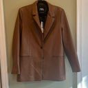 ZARA COPY -  tan leather blazer Photo 0