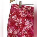 CRAZY HORSE  Women’s Size 14 Pink Floral Print Denim Skort 100% Cotton Photo 1