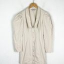 L'Academie  The Coco Mini Dress XS Beige Puff Sleeves Snap Buttons Cottagecore Photo 2