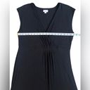 J.Jill Christian Siriano For  Black Ribbed Cap Sleeve Dress Size Large Photo 2