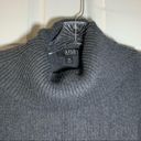 a.n.a  Grey Knit Fold-over Neck Long Sleeve Sweater PM Photo 2