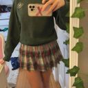 American Eagle Red And Green Pleated Skirt Photo 1