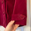 Juicy Couture  Magenta Red Velvet Vintage Pea Coat Photo 9