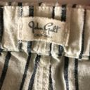 John Galt  Womens Crop Pants Pull On Cotton Stretch Striped White Black Size XS Photo 2