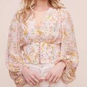 ASTR  the Label Pink Floral Smocked Balloon Top Photo 0