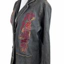 Denim & Co . Embroidered Jean Jacket, Faded Black, Large Photo 3