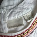 Cynthia Rowley  100% Linen Summer Tank Top Size M Embroidered & Beaded Photo 2