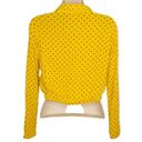 Sky And Sparrow Yellow Button Front Top Long Sleeve Crop Top Size M Photo 1