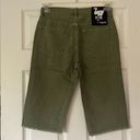 Bermuda Sandrine rose army green,  denim, jean shorts, size 24 NWT Photo 5